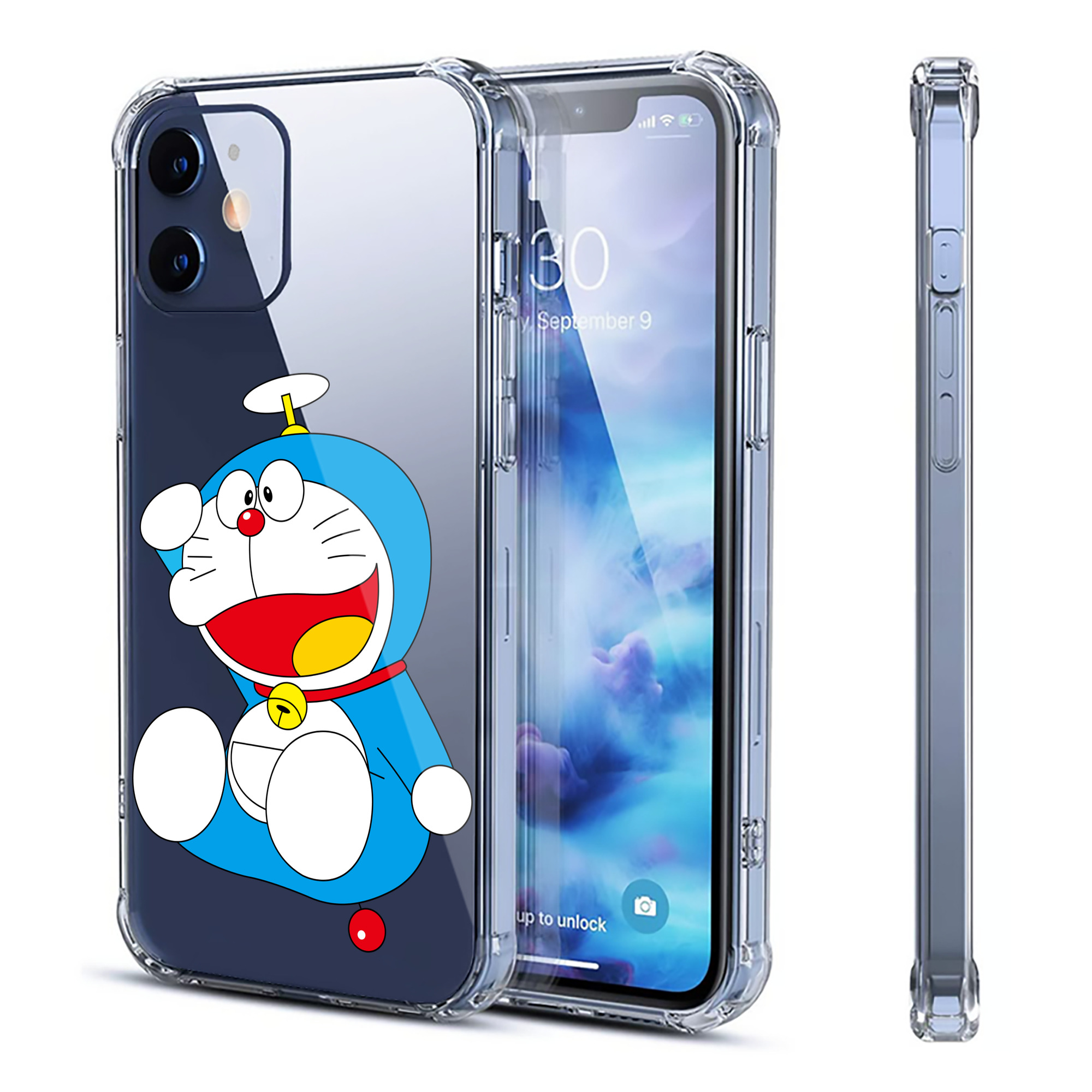 （画像用） ドラえもん Doraemon 【iPhone 12シリーズ対応】透明スマホケース（クリアソフトケース）
